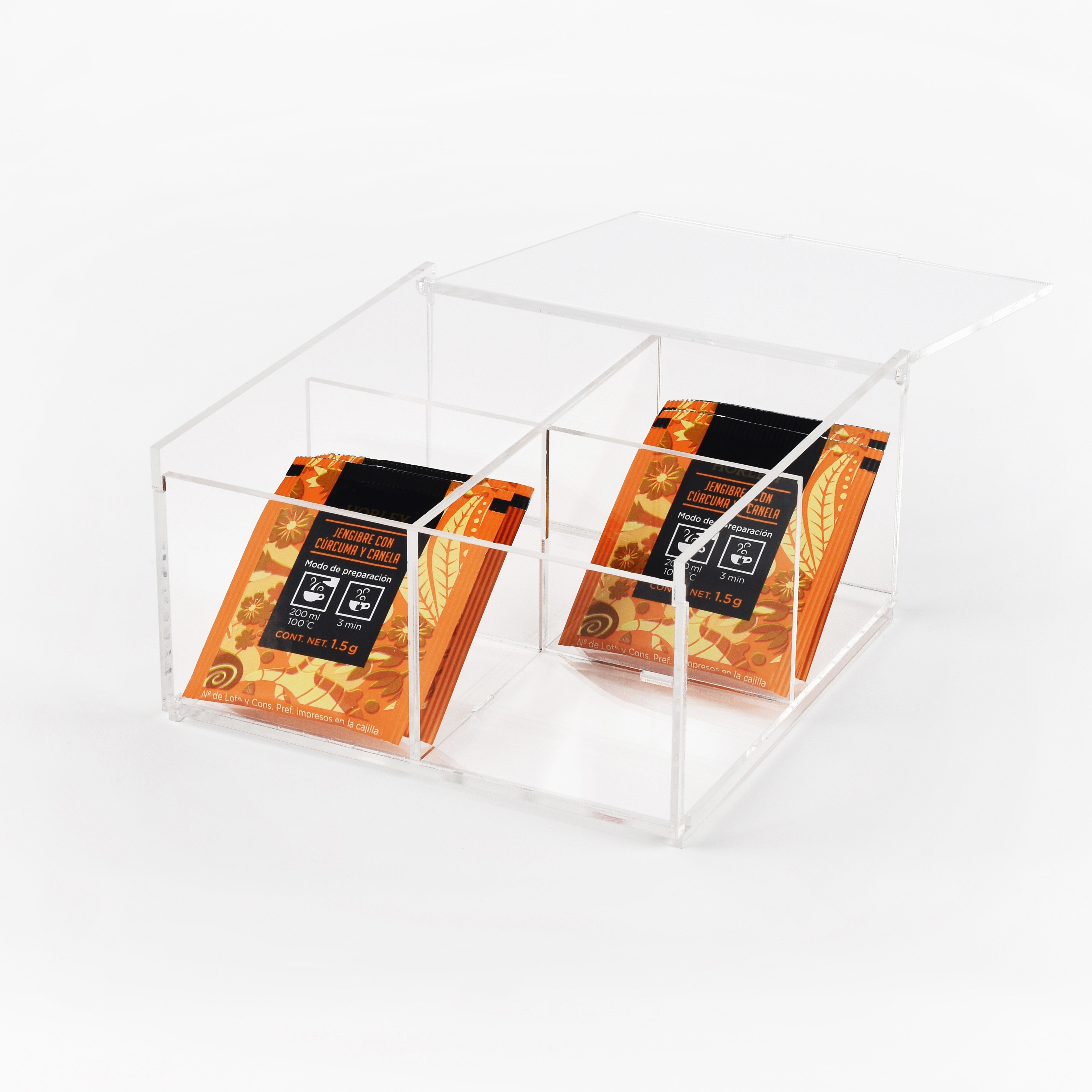 Tea box with 4 divisions