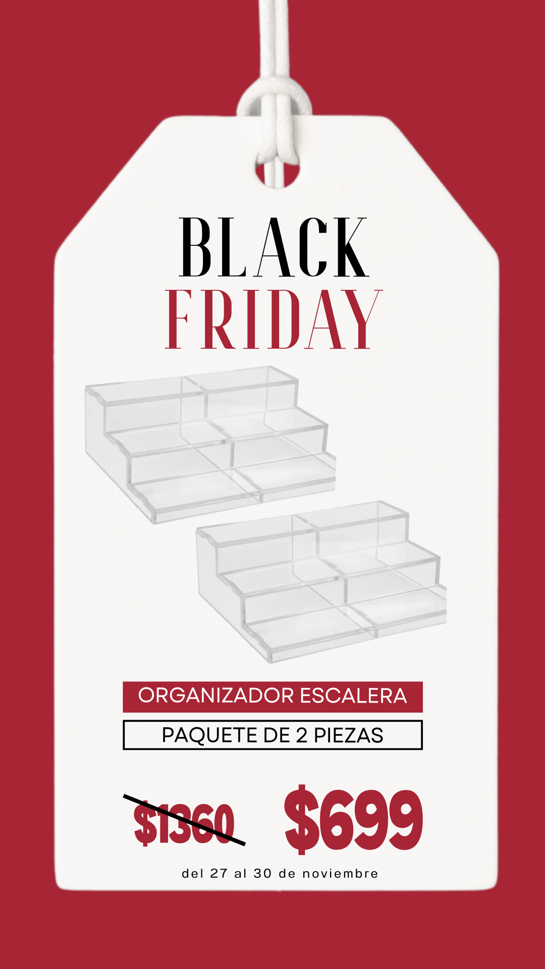 Paquete 2 organizadores escalera