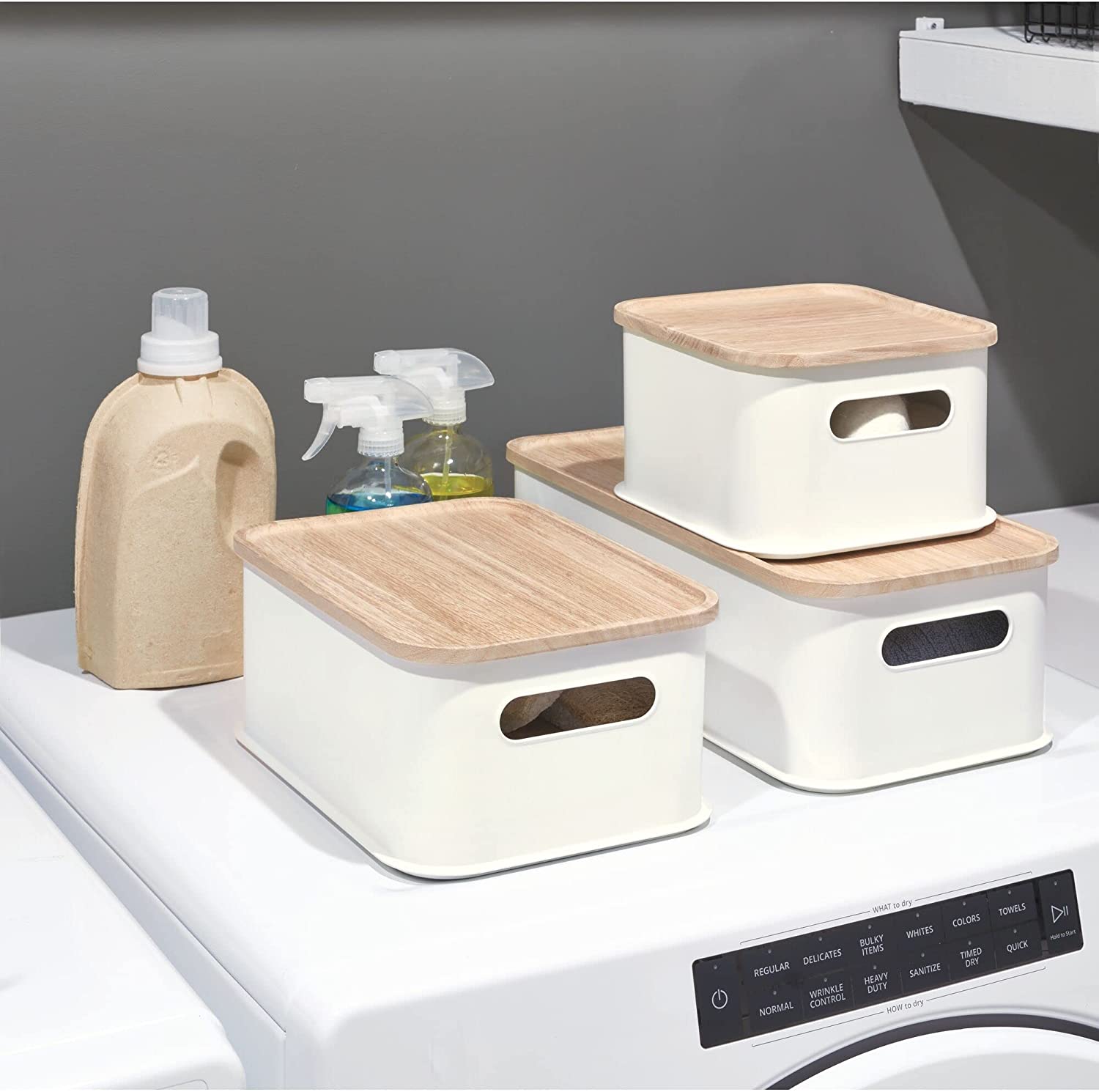 Organizador con tapa de madera - Ch
