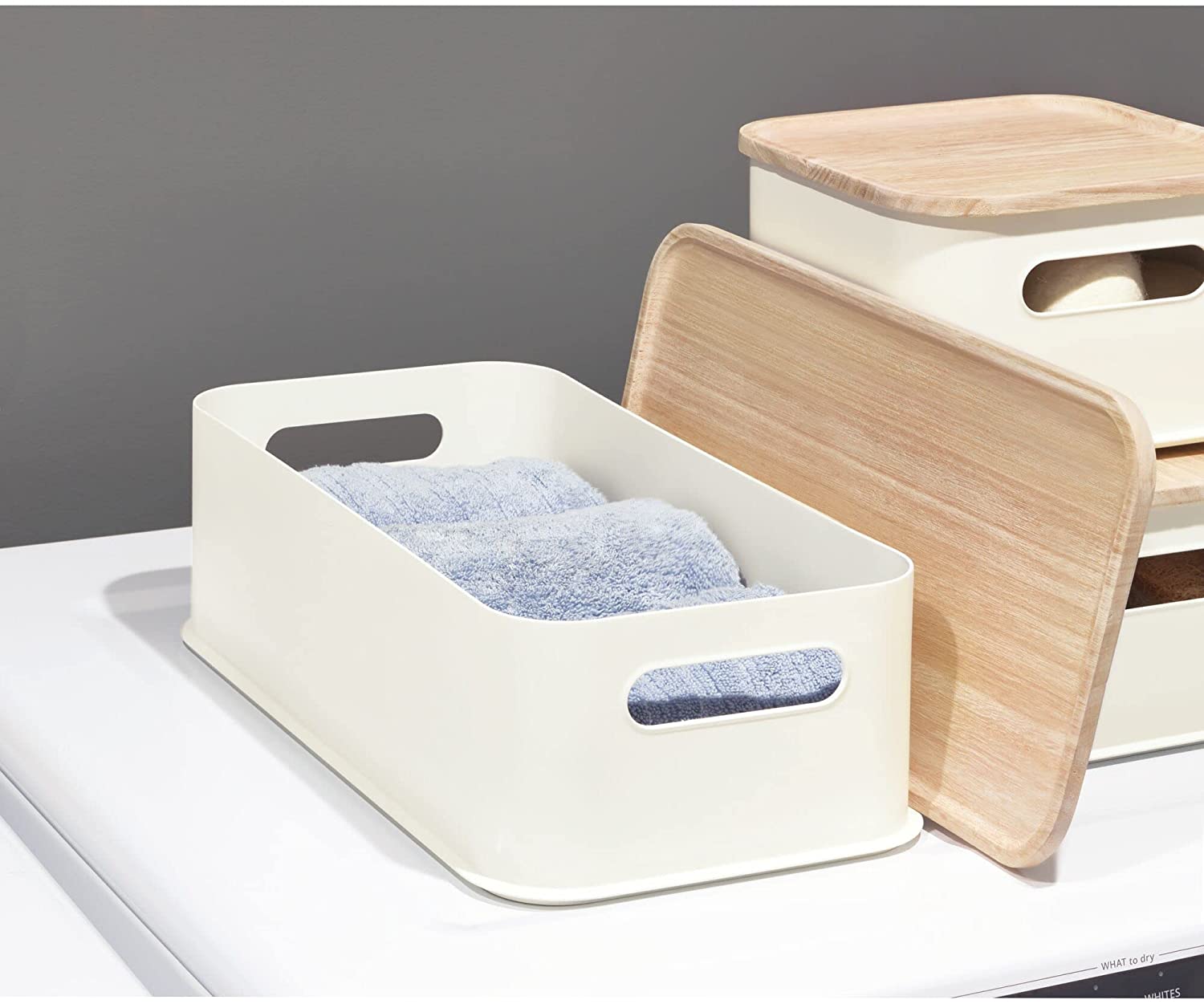 Organizador con tapa de madera GDE