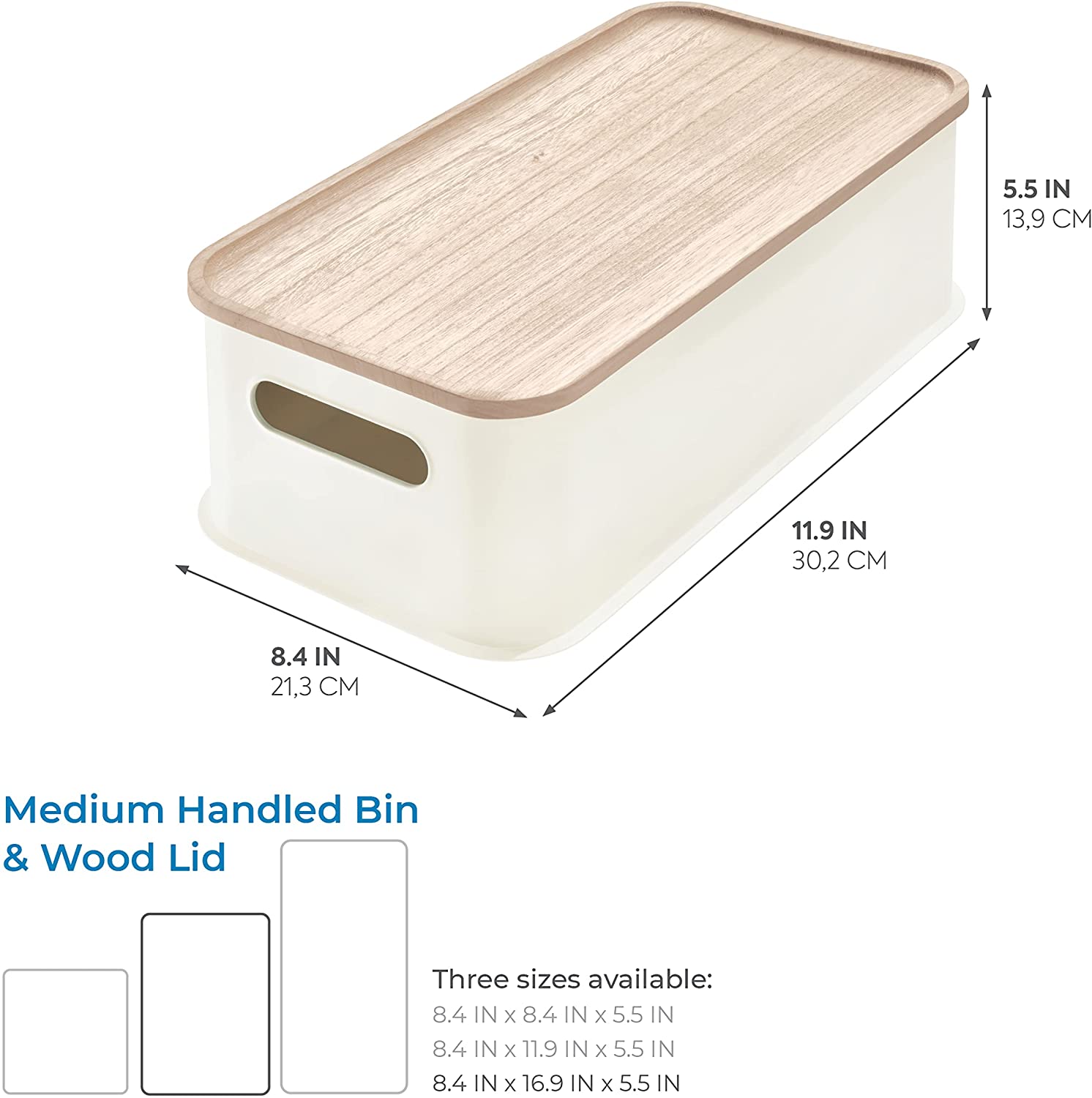 Organizador con tapa de madera GDE