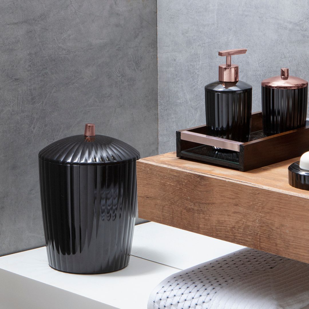 Bote de basura Canaletta –Negro