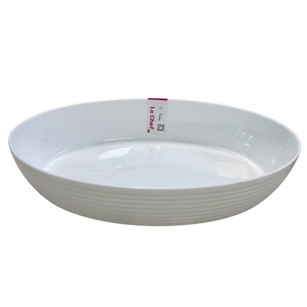 Plato ovalado 28x19x6 –blanco