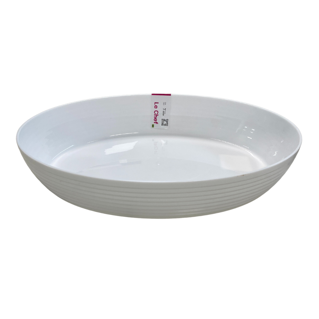 Plato ovalado 33x23x6 –blanco