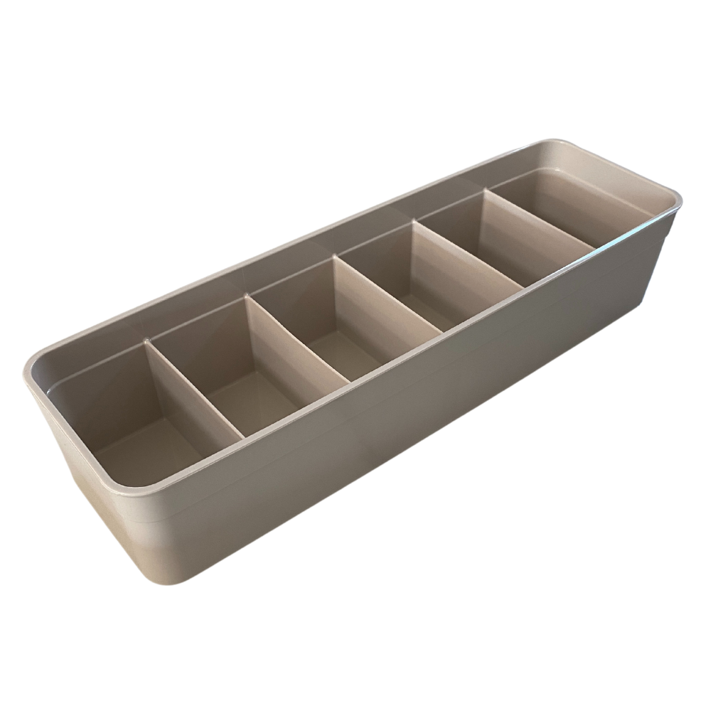Organizador largo con divisiones –beige