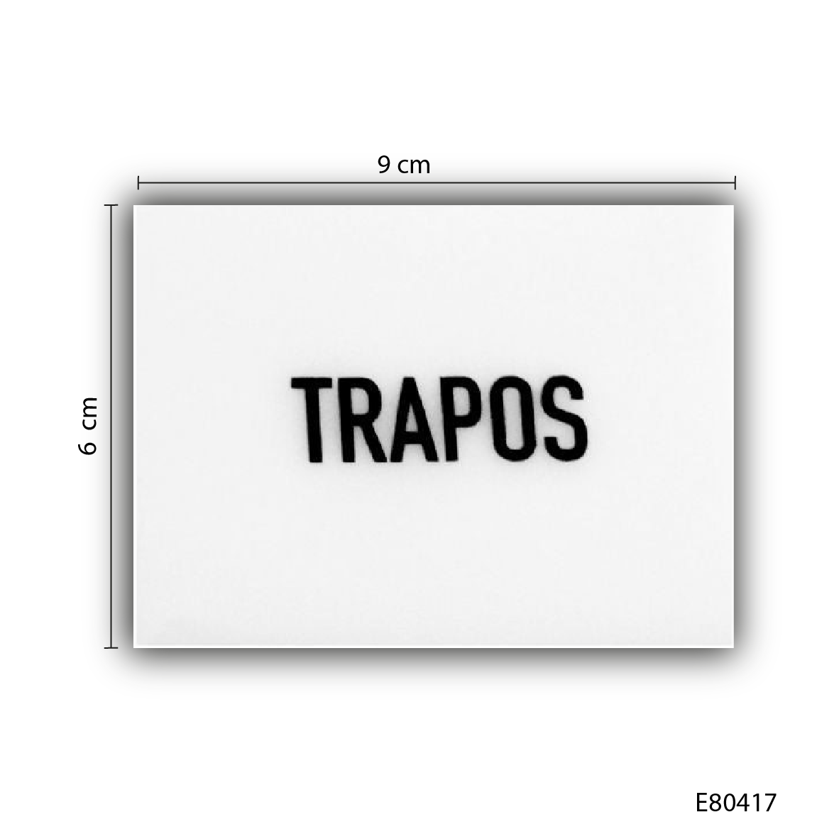 Tag acrílico color blanco