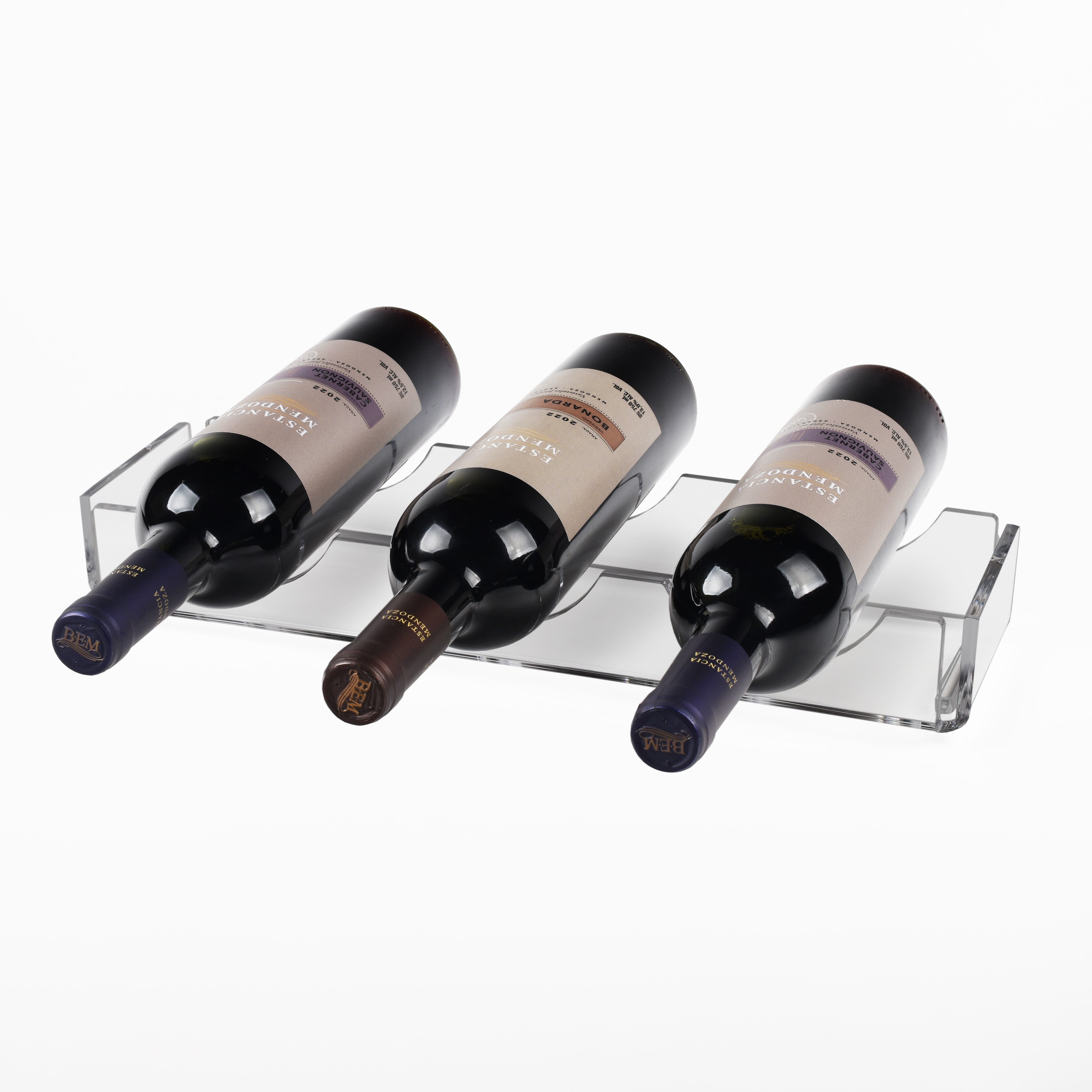 Organizador de acrílico para vinos o termos