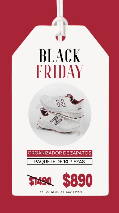 PAQUETE 10 ORGANIZADORES DE ZAPATOS