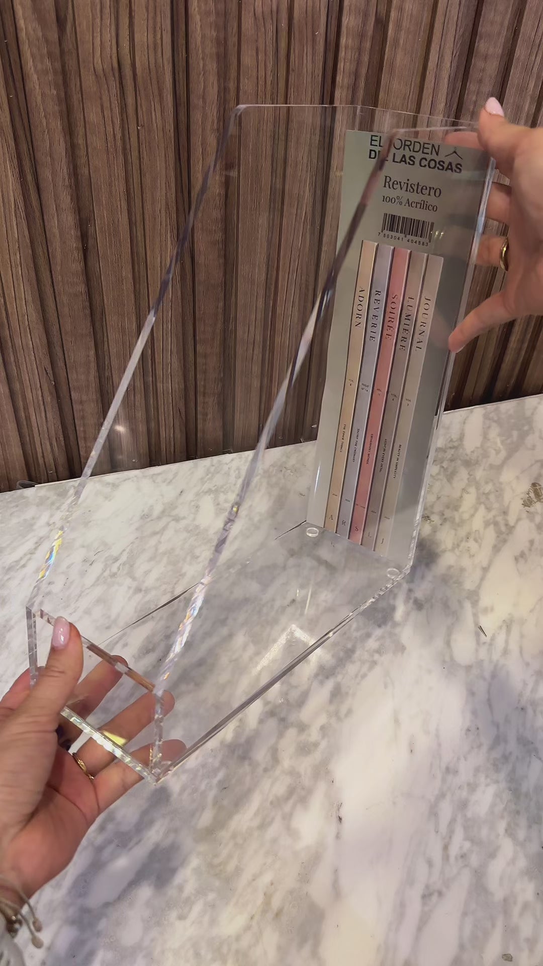 arylic magazine rack