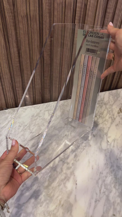 arylic magazine rack