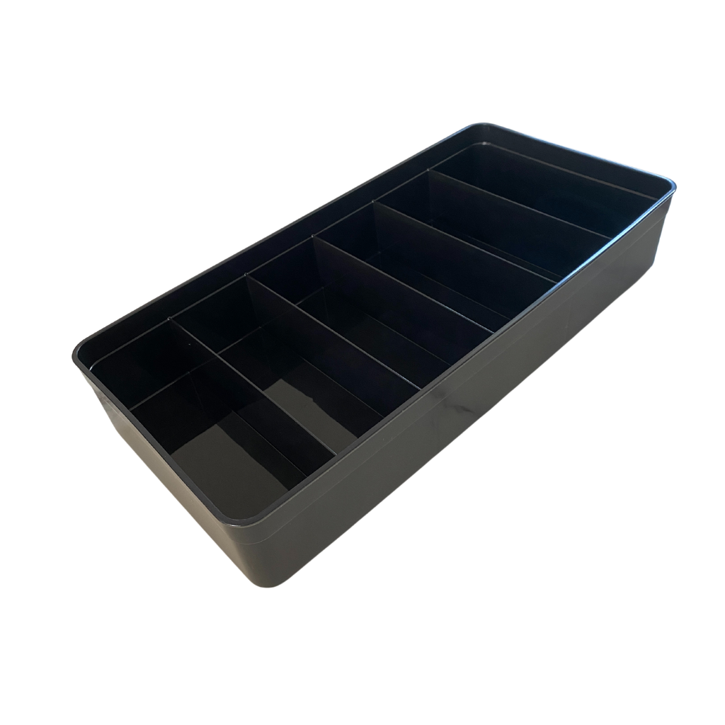 Organizador rectangular con divisiones GDE –negro
